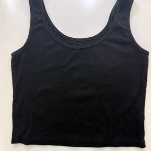 Black Ribbed Tank Top